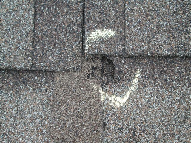 hail damage to a roof