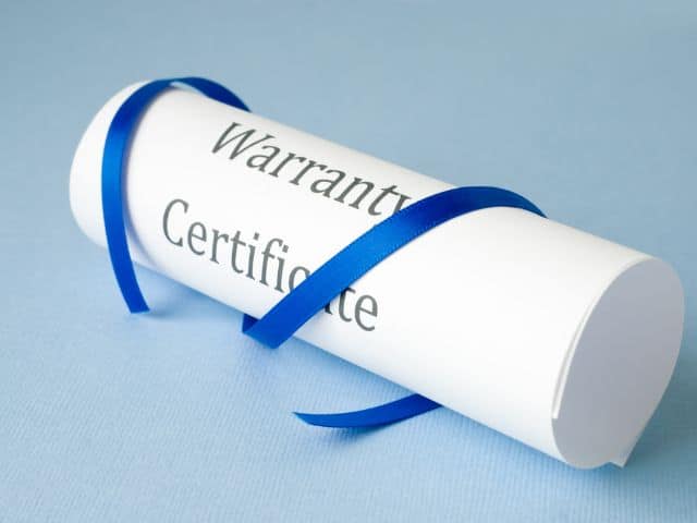 warranty certificate